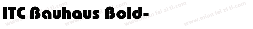 ITC Bauhaus Bold字体转换